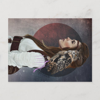 Cartão Postal Carte postal "Lady Owl".