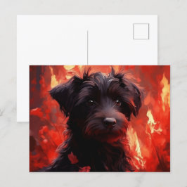 Cartão Postal Carte Postale Canine Brûlante