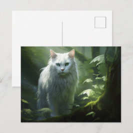 Cartão Postal Carte postale Chat Foret 4