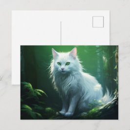 Cartão Postal Carte postale Chat Foret 5