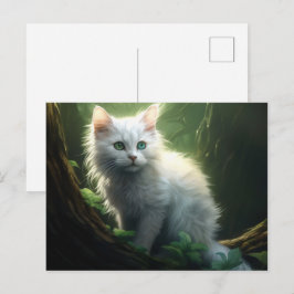 Cartão Postal Carte postale Chat Foret 6