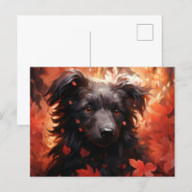 Carte Postale Chien Flamboyant