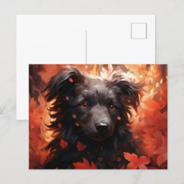 Cartão Postal Carte Postale Chien Flamboyant