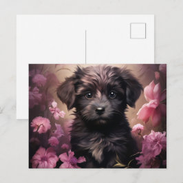 Cartão Postal Carte Postale Chien Jardinier