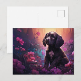 Cartão Postal Carte postale Cuddly Canine
