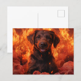Cartão Postal Carte Postale Feu Fleuri