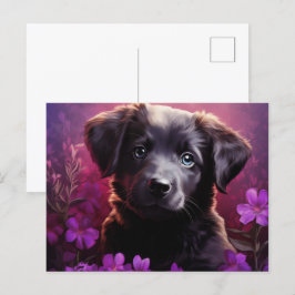 Cartão Postal Carte Postale Fleur d'Amour Canine