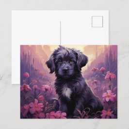 Cartão Postal Carte Postale Fleur Magique du Chien