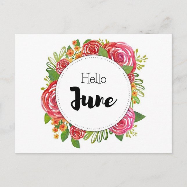 Cartão Postal Carte Postale Hello June (Frente)