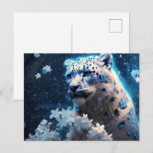 Carte Postale jaguar lumière bleue