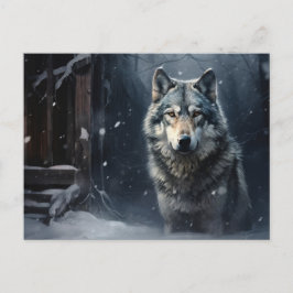 Cartão Postal Carte postale Loup Série 1-4