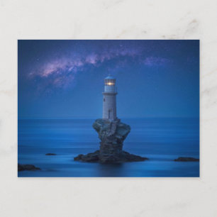 Cartão Postal Carte Postale Phare Tourlitis - Ile d’Andros - G