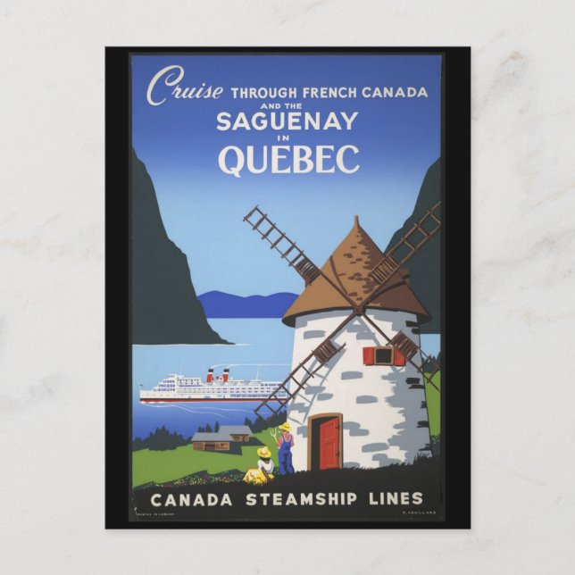 Cartão Postal Carte Postale Saguenay (Frente)
