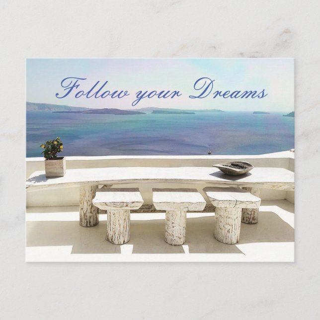 Cartão Postal Carte postale Santorini (Frente)