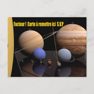 Cartão Postal Carte postale system solaire