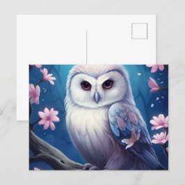 Cartão Postal Carte postale The Enigmatic Owl's Secret