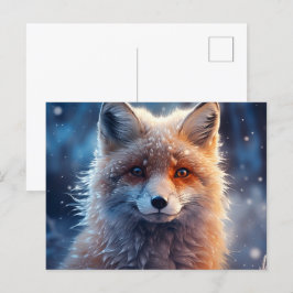 Cartão Postal Carte postale The Magic of Foxes in the Snow