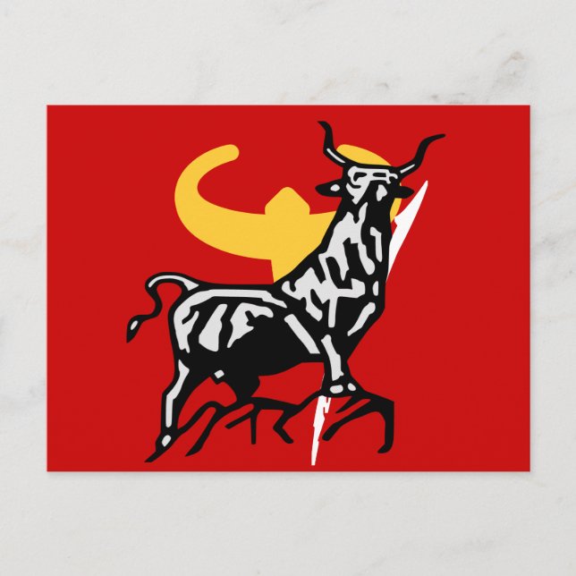 Cartão Postal carte taureau (Frente)