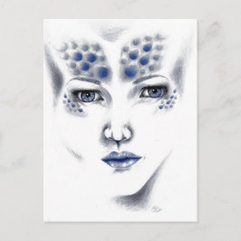 Cartão Postal Carteira de Arte Original da Miss Alienígena Unifi