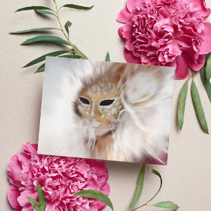 Cartão Postal Carteira de Máscara Veneziana Misteriosa