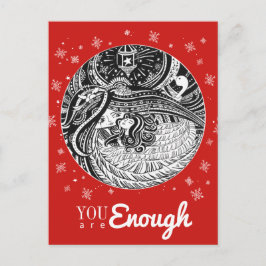 Cartão Postal Carteira Vermelha do Anjo da Menina de Combinação