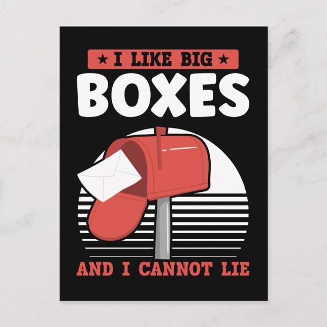 Cartão Postal Carteiro engraçado trabalhador dos correios (Frente)