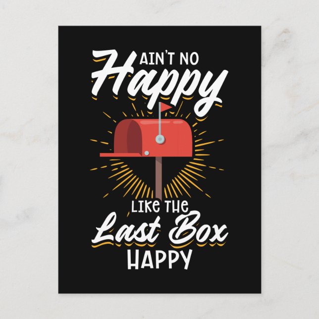 Cartão Postal Carteiro engraçado trabalhador postal (Frente)