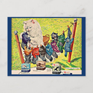 Cartão Postal Carter's Ink and mama cat and kittens