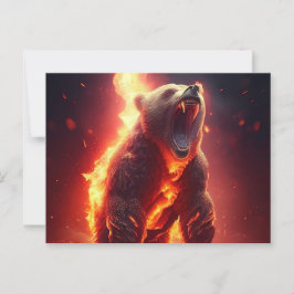 Cartão Postal Cartes Postales bear red