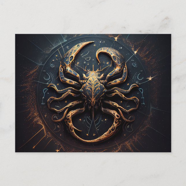 Cartão Postal Cartes Postales Cancer Zodiac (Frente)
