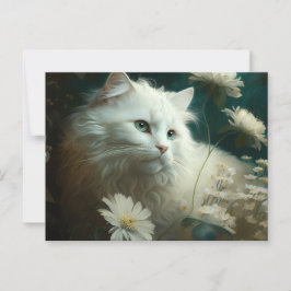 Cartão Postal Cartes Postales Cat Fleur