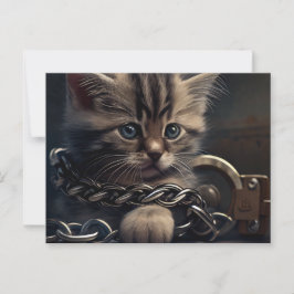 Cartão Postal Cartes Postales Cat prisoner