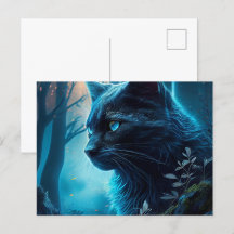 Cartes Postales Chat Bleu