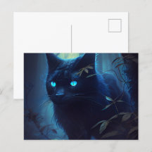 Cartes Postales Chat Bleu