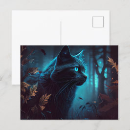 Cartão Postal Cartes Postales Chat Bleu