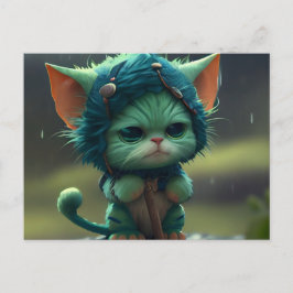 Cartão Postal Cartes Postales Green Cats