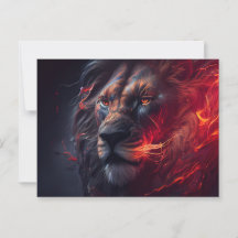 Cartes Postales Lion Rouge