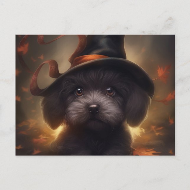 Cartão Postal Cartes Postales Puppy Halloween (Frente)
