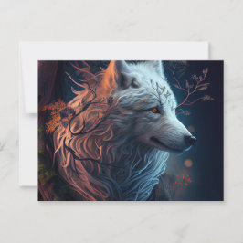Cartão Postal Cartes Postales  White Wolf