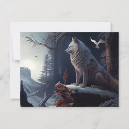 Cartão Postal Cartes Postales  White Wolf