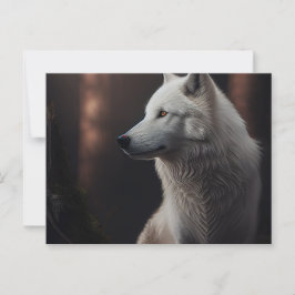Cartão Postal Cartes Postales  White Wolf