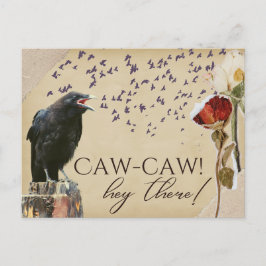 Cartão Postal Cartões-postais Caw-Caw Crow Vintage-Style