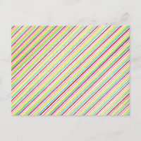 Cartões-postais coloridos com faixas diagonais