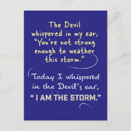 Cartão Postal Cartões-postais cristãos O diabo sussurrou Eu sou