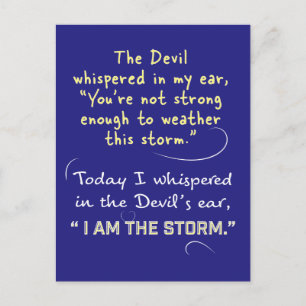 Cartão Postal Cartões-postais cristãos O diabo sussurrou Eu sou