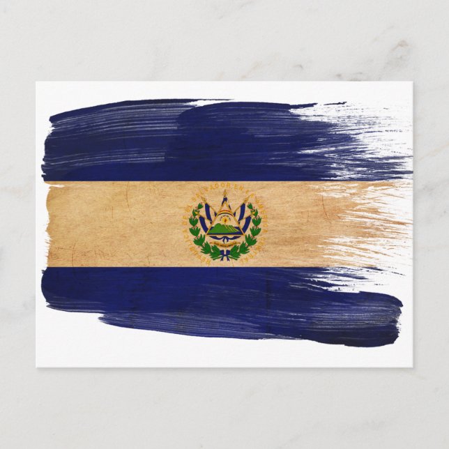 Cartão Postal Cartões-postais da Bandeira de El Salvador (Frente)