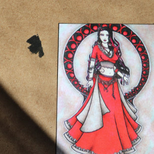 Cartão Postal cartões-postais da Dançarina de Belly Escorpião