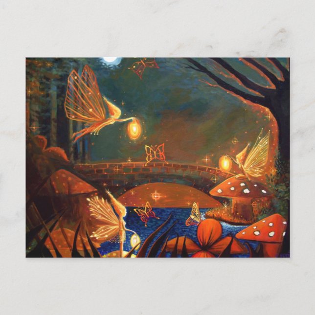 Cartão Postal Cartões-postais de coleta de fadas (Frente)