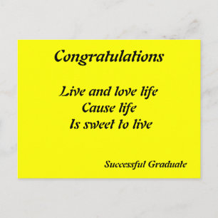 Cartão Postal Cartões-postais de congratulações para graduado be