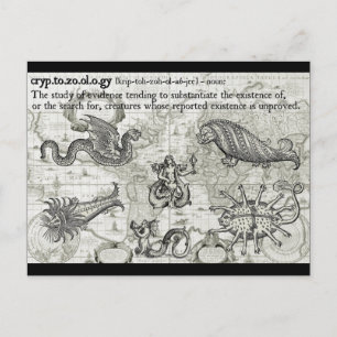 Cartão Postal Cartões-postais de criptozoologia antiga
